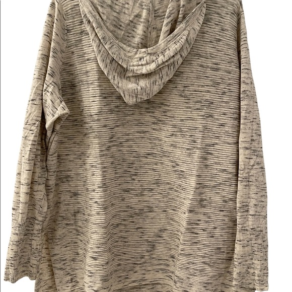 Comfortable hooded ribbed oatmeal colour sweater - 2X - never worn! NWOT - Picture 2 of 4